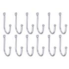 Kit 12 Ganchos Multiuso Para Fixação Parede Porta Cabideiro A