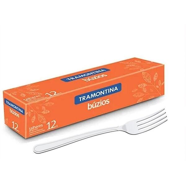 Kit 12 Garfos De Mesa Búzios Tramontina  Aço Inox 23762000