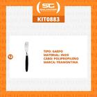 Kit - 12 Garfos De Mesa Ipanema Lâmina Em Aço Inox Cabo Preto