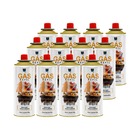 Kit 12 Gas Fogareiro Cartucho Refil Camping Tube Gas 227g