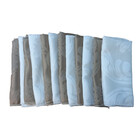 Kit 12 Guardanapos 38x38 Jacquard Medalhao Kaki/marfim