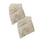 Kit 12 Guardanapos Jacquard Medalhao 38x38 Dourado