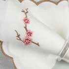 Kit 12 Jogos Americanos Guardanapos De Mesa Redondo Bordado C