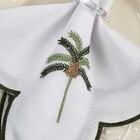 Kit 12 Jogos Americanos Guardanapos De Mesa Redondo Bordado T