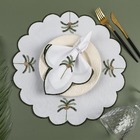 Kit 12 Jogos Americanos Guardanapos De Mesa Redondo Bordado T