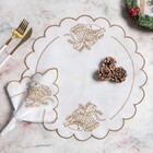 Kit 12 Jogos Americanos Natalino Guardanapos De Mesa Redondo