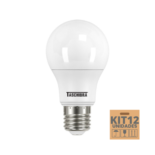 Kit 12 Lâmpadas Led Bulbo Tkl 17w Taschibra E27 Bivolt 3000k
