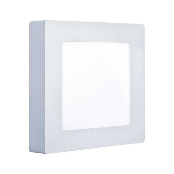 Kit 12 Luminárias Led Sobrepor 18w Quadrada Multivolt Luz Amarela 3000k