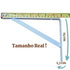 Kit 12 Mão Francesa 20 Cm Suporte Cantoneira Para Prateleira