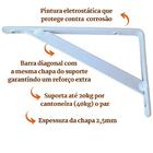 Kit 12 Mão Francesa 40 Cm Suporte Cantoneira Para Prateleira