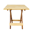 Kit 12 Mesas 70x70 De Madeira Dobravel Robust Natural