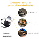 Kit 12 Mini Balizador Led Externo 1w Embutir Parede Escada -