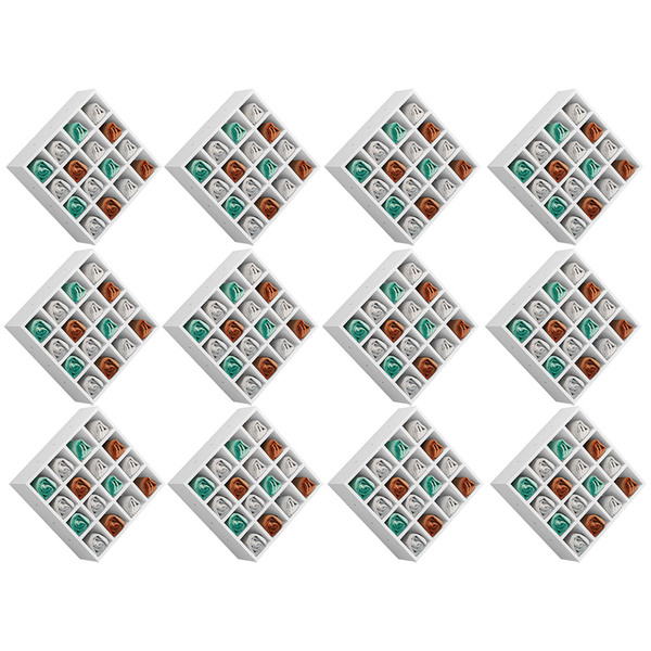 Kit 12 Nichos Porta Toalhas 16 Lugares 52x52cm Branco G01 - G