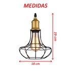 Kit 12 Pendente Aço Taschibra 40w Vintage 185 Preto Lustre