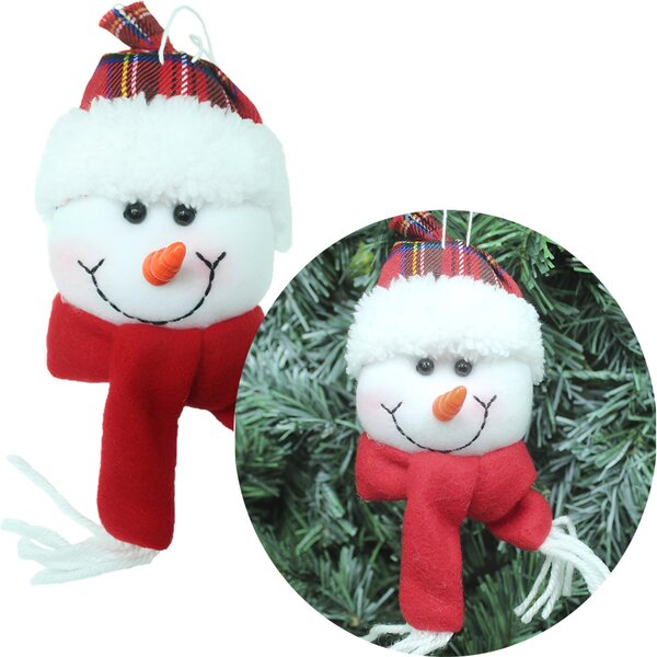Kit 12 Pendentes Enfeite Árvore De Natal Boneco De Neve 20cm