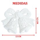 Kit 12 Pendentes Sinos Natalino Branco Enfeite Árvore Natal