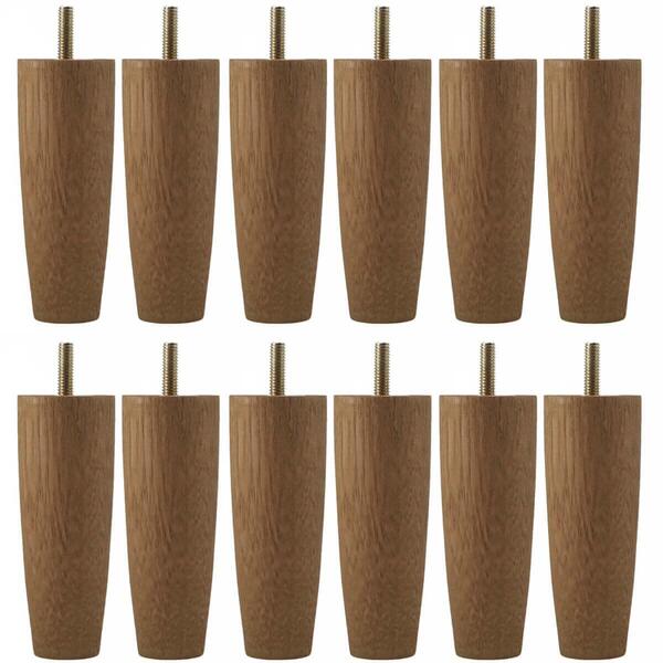 Kit 12 Pés Para Cama Solteiro 12cm Pé Cama Box Em Madeira