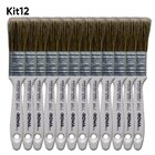 Kit 12 Pincel Roma 312 Pro Sintético 1'