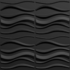 Kit 12 Placas 3d Pvc Preto Decoração Revestimento Premium De