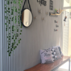 Kit 12 Placas Painel Revestimento Ripado Decorativo Parede Fl