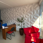 Kit 12 Placas Painel Trapézio Revestimento Parede Decoração F