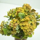 Kit 12 Plantas Kalanchoe Artificial Flor Amarelo Jardim 30cm
