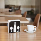 Kit 12 Porta Guardanapo Decorativo Taça E Garrafa De Vinho Pr