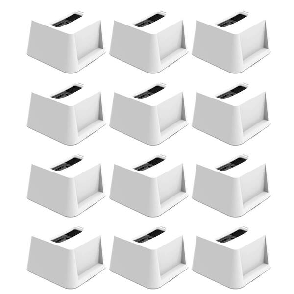 Kit 12 Porta Guardanapos De Mesa Quadrado Branco Restaurante