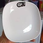 Kit 12 Pratos Brancos Quadrados  17cm Coza Plástico Bandeja E