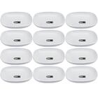 Kit 12 Pratos Brancos Quadrados  17cm Coza Plástico Bandeja E