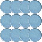 Kit 12 Pratos Cerâmica Azul Rasos 27cm Porto Brasil Linhas Br