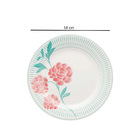 Kit 12 Pratos De Sobremesa Donna Bloom Oxford Cerâmica 19 Cm