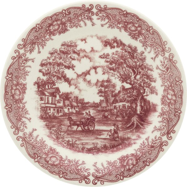 Kit 12 Pratos De Sobremesa Donna Vilarejo Oxford® Cerâmica 19