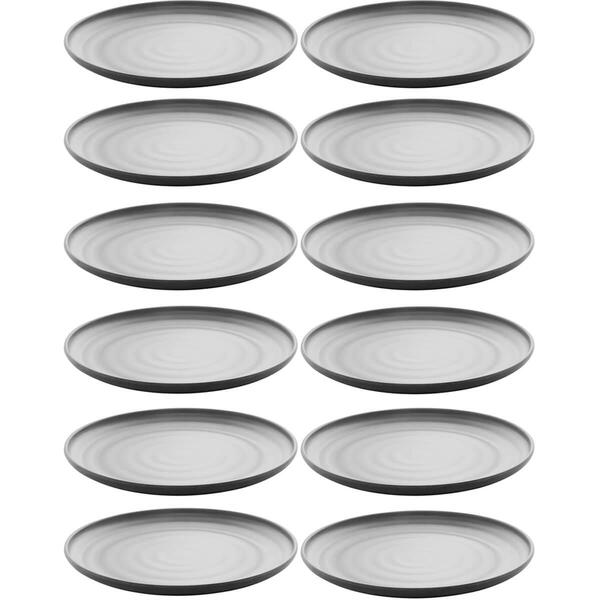 Kit 12 Pratos De Sobremesa Oriental Em Melamina 18cm Para Res