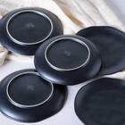 Kit 12 Pratos Orgânicos Preto 19cm Cerâmica Stoneware Comida