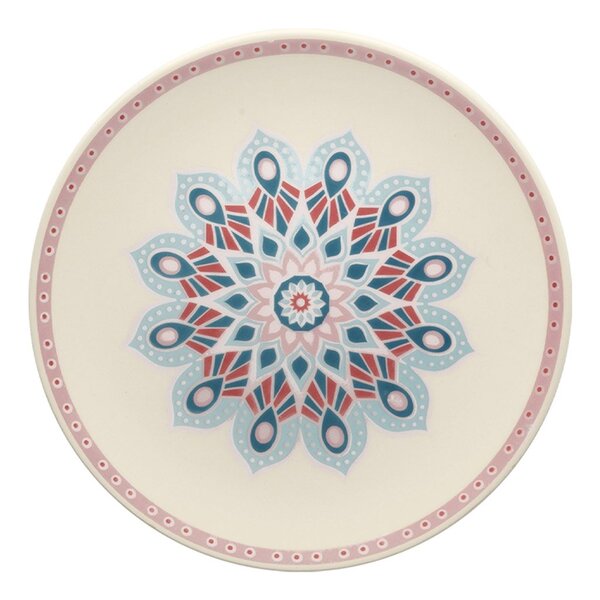 Kit 12 Pratos Sobremesa Unni Cosmic Oxford® Cerâmica 19 Cm.