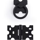 Kit 12 Puxadores Argola  Para Moveis + 12 Dobradiças Mexicana