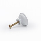 Kit 12 Puxadores Colonial Puxador Para Gaveta Redondo - Branco