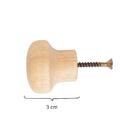 Kit 12 Puxadores De Madeira Redondos P/ Móveis Gavetas Armár