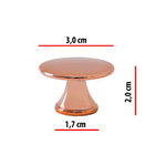 Kit 12 Puxadores Redondo Ponto  Rose Gold