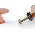 Kit 12 Puxadores Redondo Ponto  Rose Gold