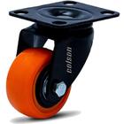 Kit 12 Rodízio Linha Black Placa 50mm 4 Com Freio 8 Sem Freio