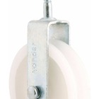 Kit 12 Roldana Branca Plástica Com Parafuso 4cm