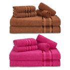 Kit 12 Toalhas Grossas Gigante Egito 4 Banho 4 Rosto 4 Tapete