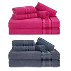 Kit 12 Toalhas Grossas Gigante Egito 4 Banho 4 Rosto 4 Tapete