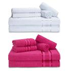 Kit 12 Toalhas Grossas Gigante Egito 4 Banho 4 Rosto 4 Tapete