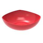 Kit 12 Travessas Plásticas Saladeira Vermelha Restaurante Cri