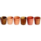 Kit 12 Und Copinho De Pau Madeira 6x4cm - Marrom