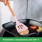 Kit 12 Utensílios De Cozinha Em Silicone E Cabo De Madeira -