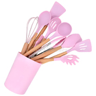 Kit 12 Utensílios Jogo De Cozinha De Silicone Com Espatulas P
